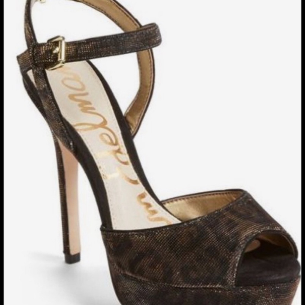SAM EDELMAN LEOPARD NANETTE PLATFORM HI-SEXY HEELS SIZE 9 FIT